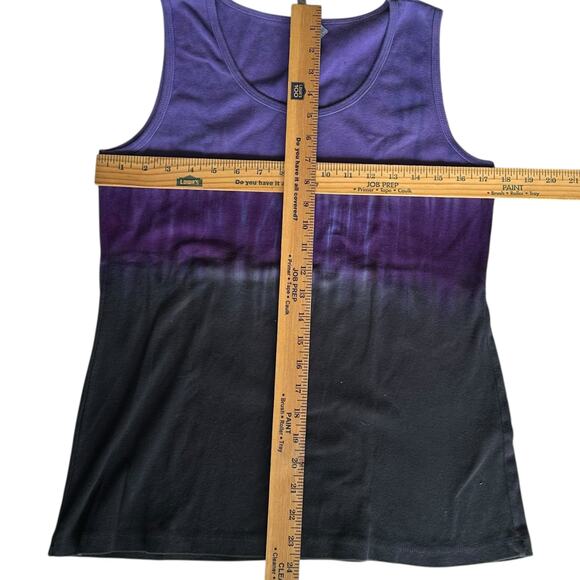 Women's Tank Top Size Large Purple Black Brand New Tie Dye - Picture 3 of 7